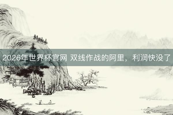 2026年世界杯官网 双线作战的阿里，利润快没了