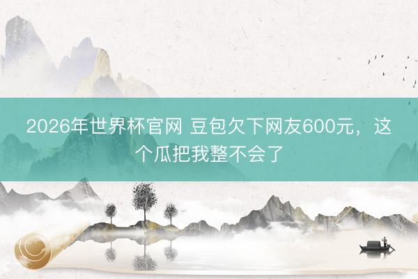 2026年世界杯官网 豆包欠下网友600元，这个瓜把我整不会了