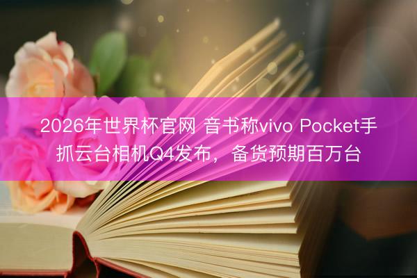 2026年世界杯官网 音书称vivo Pocket手抓云台相机Q4发布,备货预期百万台