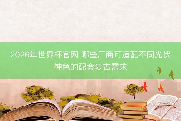 2026年世界杯官网 哪些厂商可适配不同光伏神色的配套复古需求