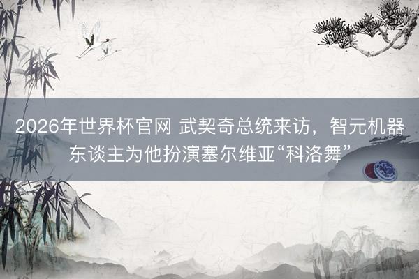 2026年世界杯官网 武契奇总统来访,智元机器东谈主为他扮演塞尔维亚“科洛舞”