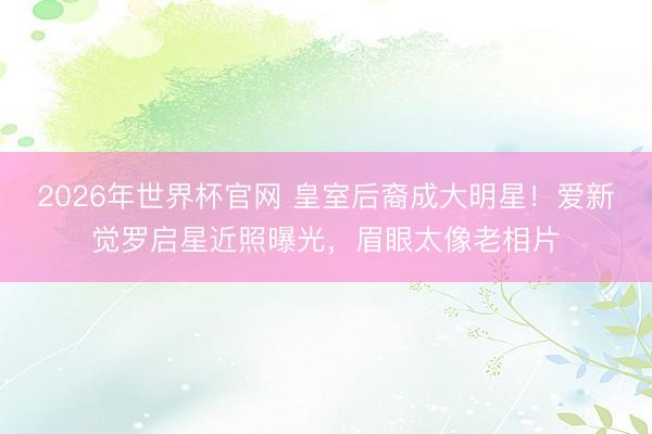 2026年世界杯官网 皇室后裔成大明星！爱新觉罗启星近照曝光，眉眼太像老相片